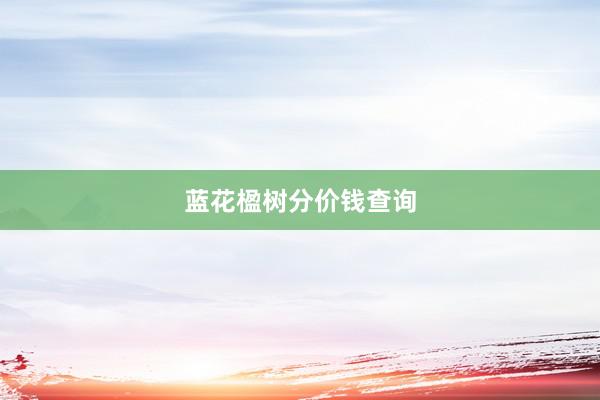 蓝花楹树分价钱查询